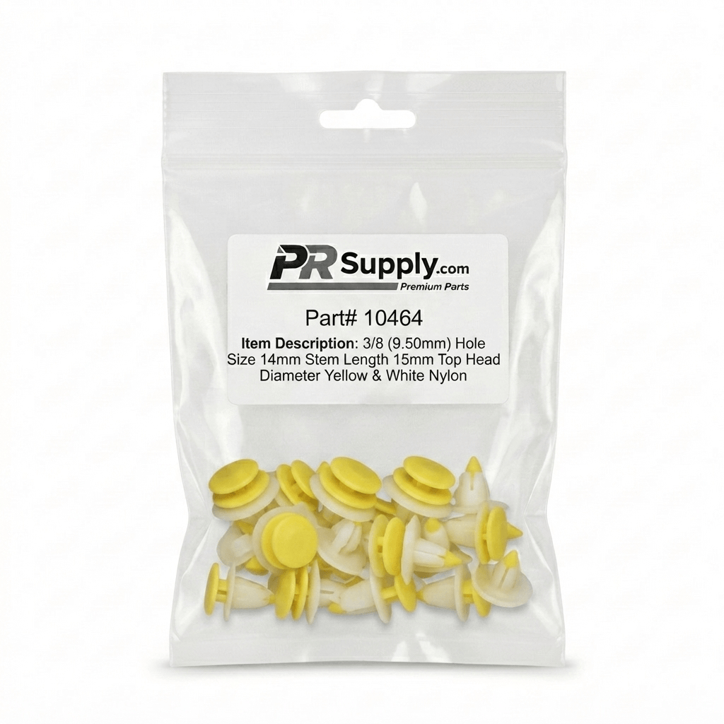 Door Trim Panel Retainers Yellow & White 10464