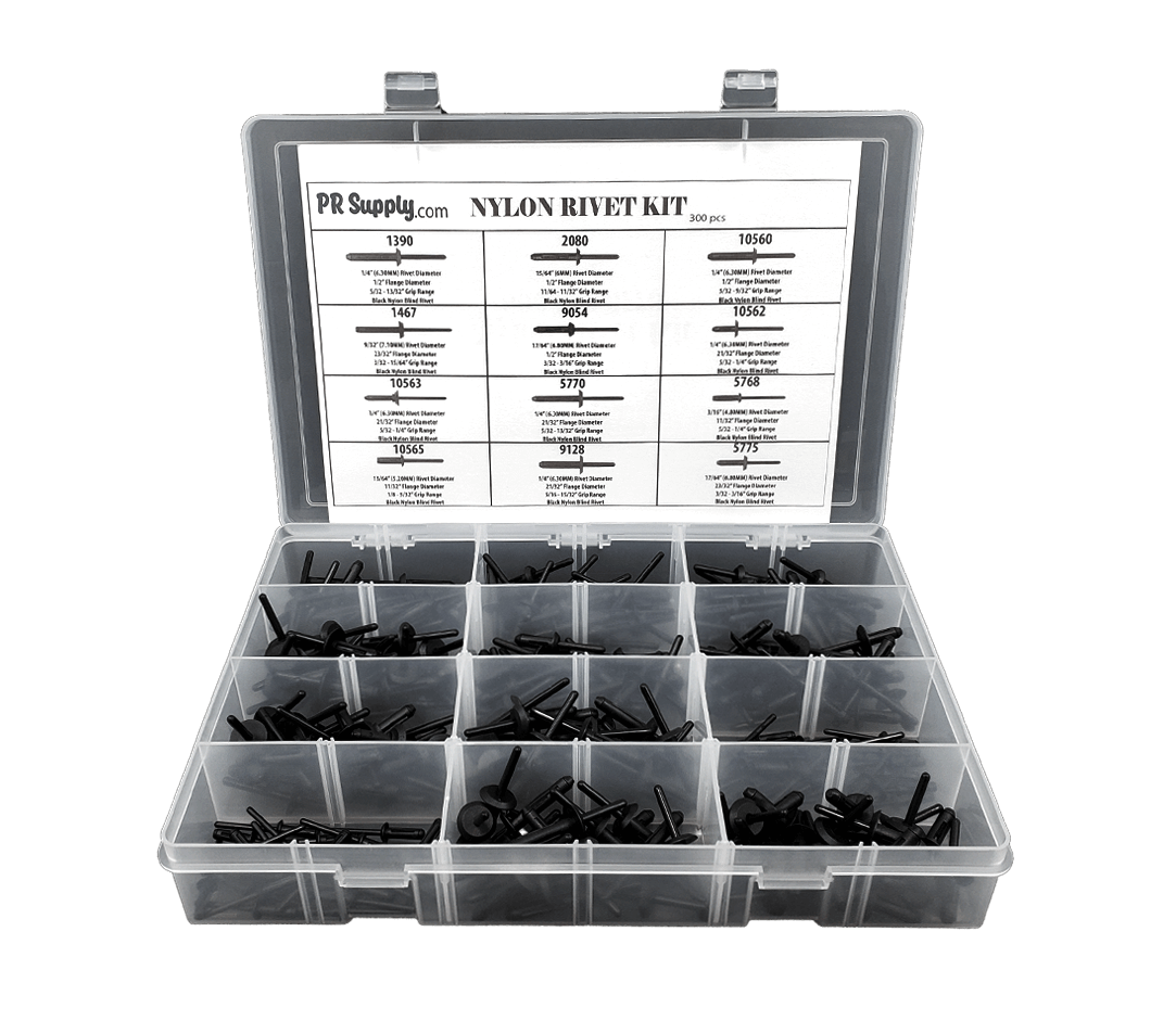 300 pc Nylon Blind Rivet Kit