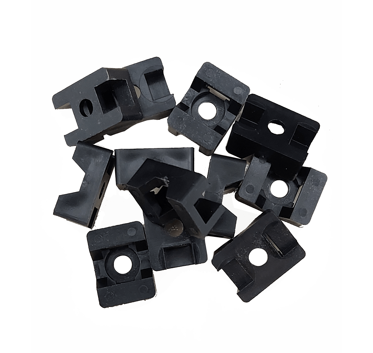 Black Nylon Cable Tie Cradle Screw Mount 1/4 Screw