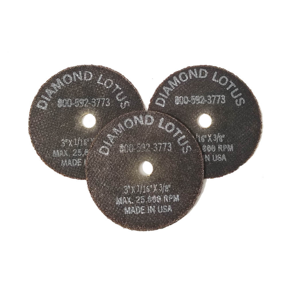 Diamond Lotus 3"x1/16"x3/8" Cut Off Wheel 50 Grit |Pack of 50| - prsupply