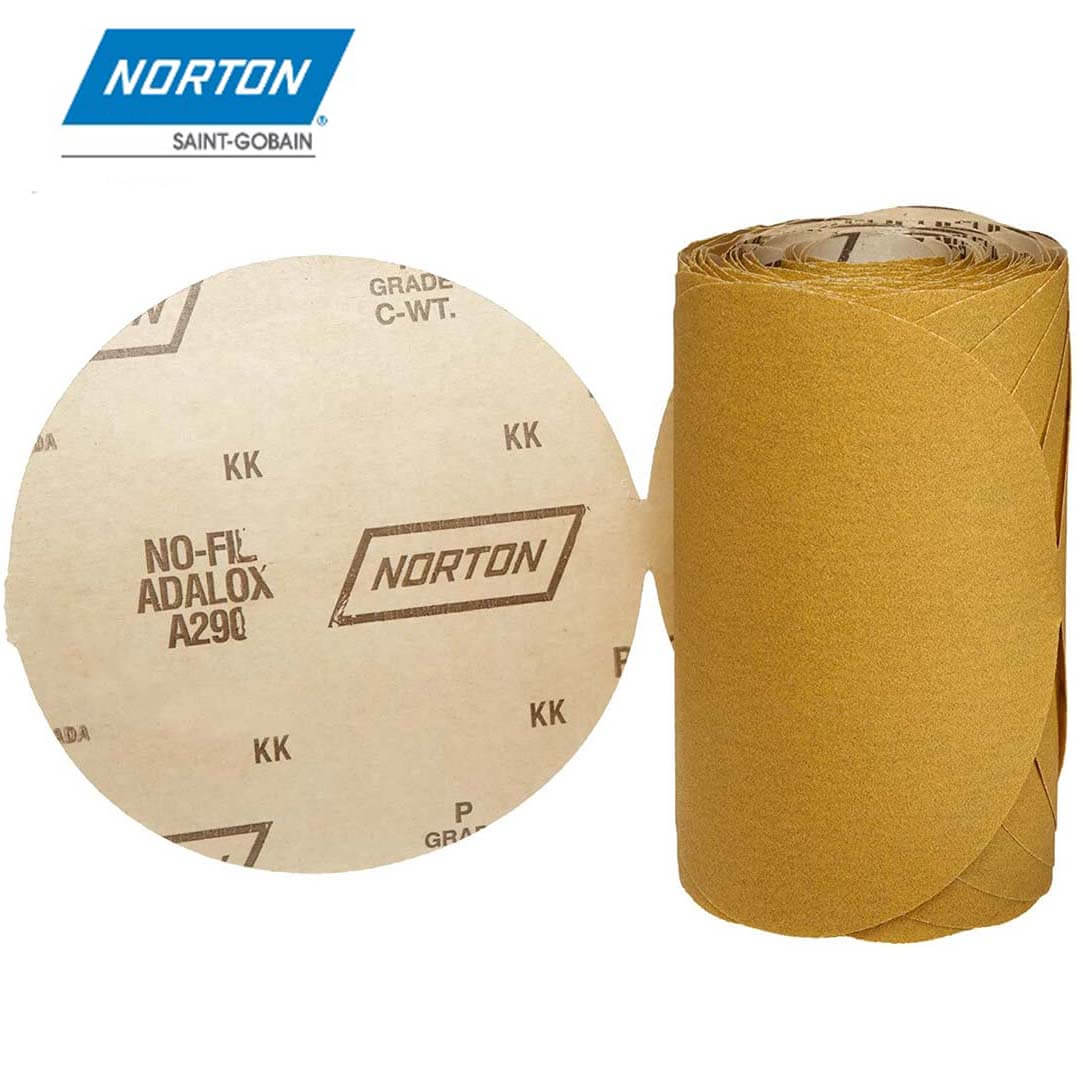 Norton PSA Sanding Disc Roll - 5 in Dia, Non-Vacuum, Aluminum Oxide A290