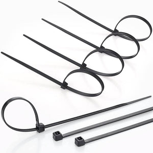UV Black Zip Cable Ties Packs 4" 6" 8" 11" 14" - prsupply