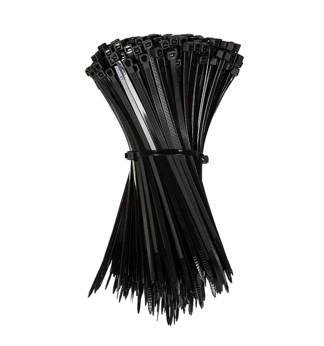 UV Black Zip Cable Ties Packs 4" 6" 8" 11" 14" - prsupply