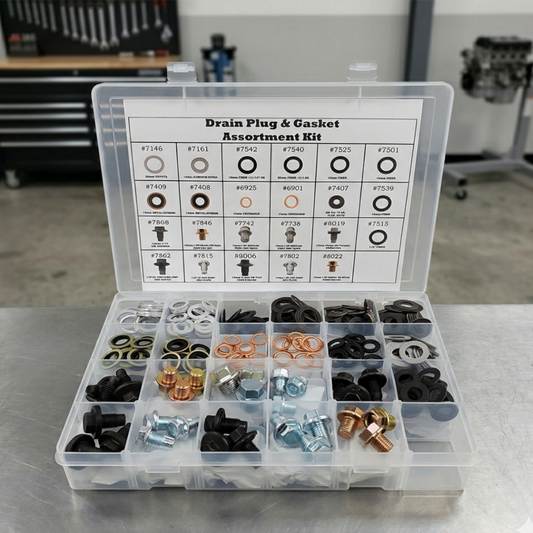 Master Oil Change Drain Plug & Gasket Kit - 300pc Professional Assortment for Honda, Ford, GM, Toyota & Chrysler