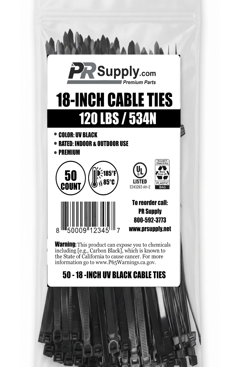 Heavy Duty Cable Ties Up to 175 lbs Tensile Strength