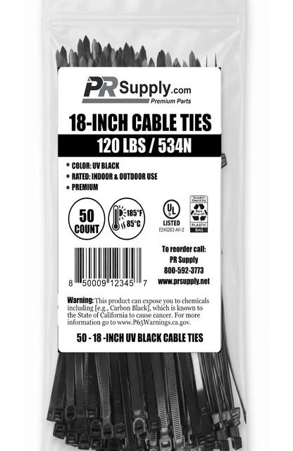 Heavy Duty Cable Ties Up to 175 lbs Tensile Strength