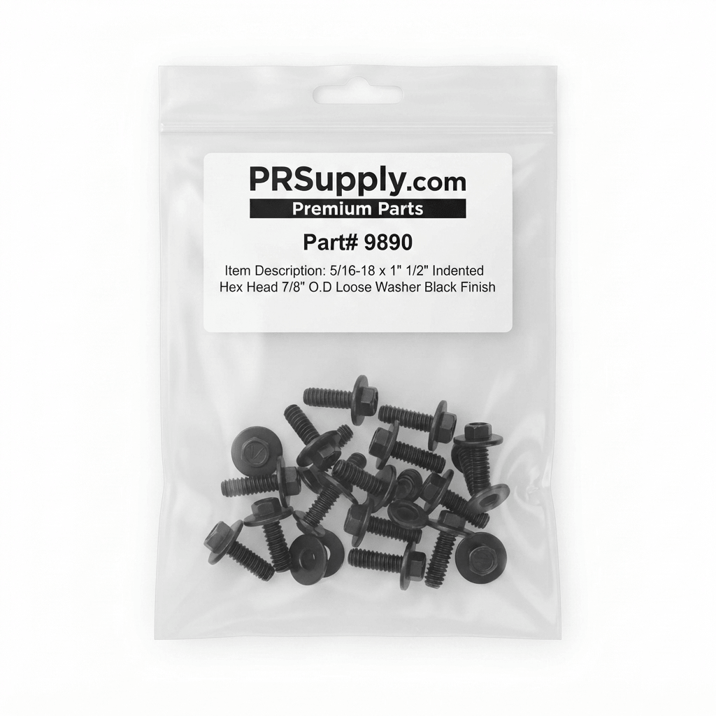 5/16"-18 X 1" Hex Head Washer Head 9890