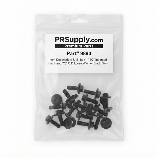 5/16"-18 X 1" Hex Head Washer Head 9890