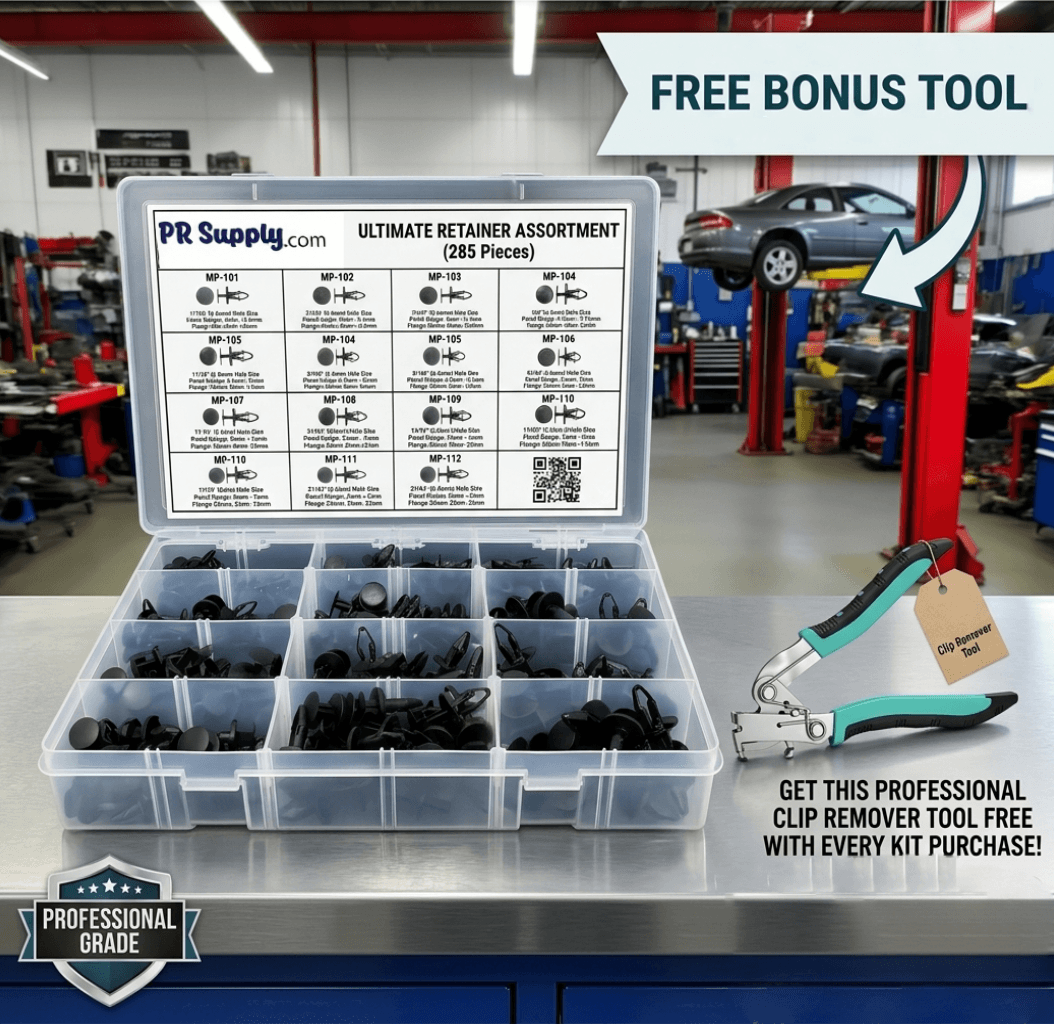Professional Ergo Tuflok Automotive Retainer Kit - 265 Pcs Assortment for GM, Ford, Chrysler
