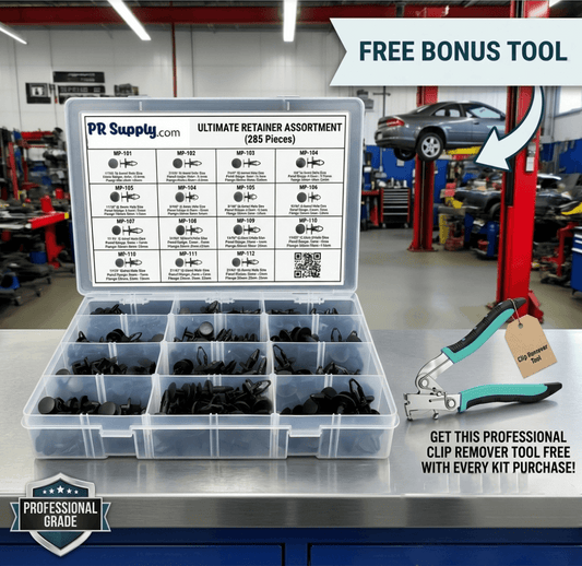 Professional Ergo Tuflok Automotive Retainer Kit - 265 Pcs Assortment for GM, Ford, Chrysler