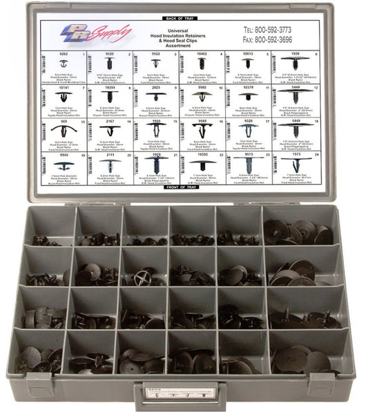 Universal Hood Insulation Retainers & Hood Seal Clips Assortment - prsupply