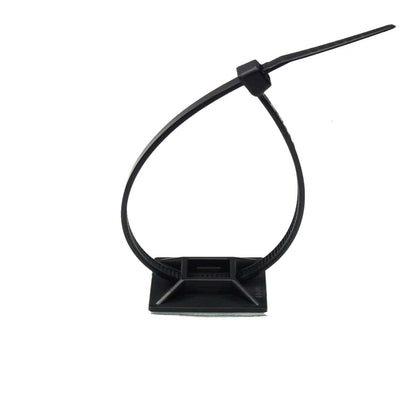 Black Nylon Cable Tie Cradle Screw