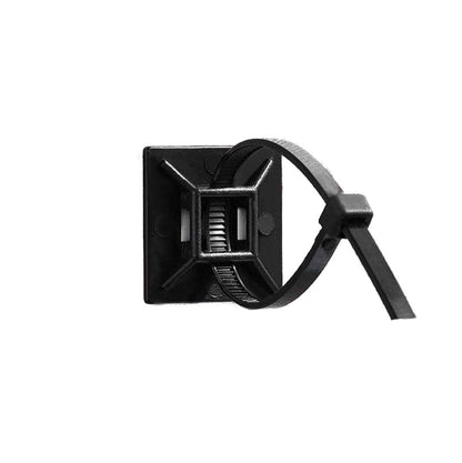 Black Nylon Cable Tie Cradle Screw