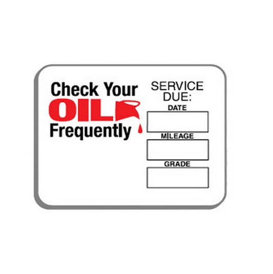 Oil Change Reminder Stickers